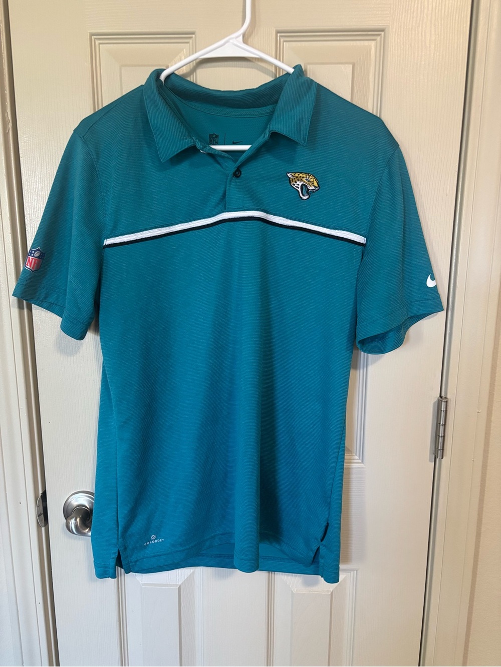 NFL Teal Jacksonville Jaguars Polo Shirt Size Small